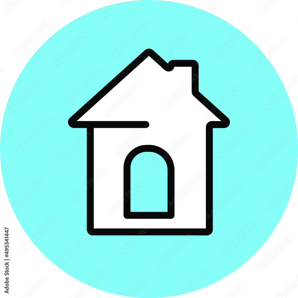 Illustration vector of home, minimal home icon, web homepage symbol Illustration vector of home, minimal home icon, web homepage symbol