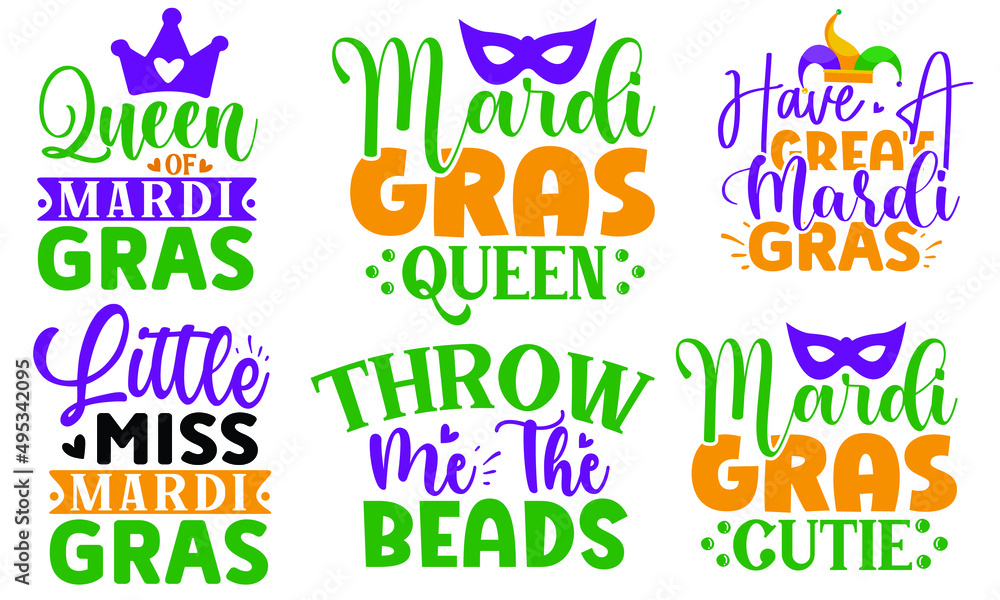 Fototapeta premium Mardi Gras SVG Design Bundle