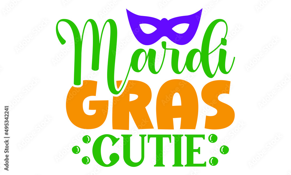 Naklejka premium Mardi Gras SVG Design Template