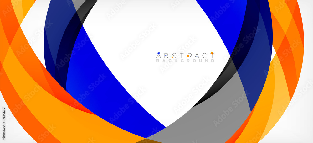 Geometric abstract background. Circle created with overlapping color shapes. Vector Illustration For Wallpaper, Banner, Background, Landing Page Geometric abstract background. Circle created with overlapping color shapes. Vector Illustration For Wallpaper, Banner, Background, Landing Page