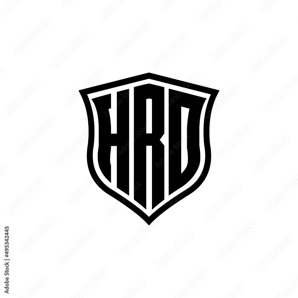HRO letter logo design with white background in illustrator, vector ...