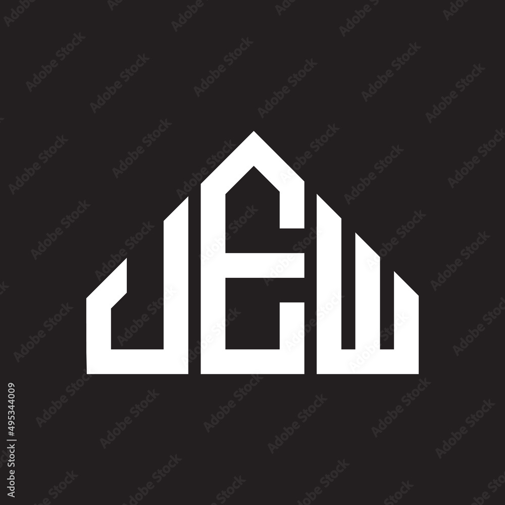 JEW letter logo design on Black background. JEW creative initials letter logo concept. JEW letter design. 