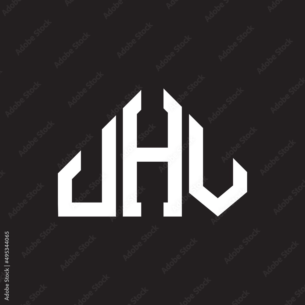 JHV letter logo design on Black background. JHV creative initials letter logo concept. JHV letter design. 