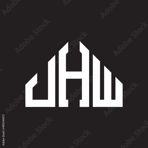 JHW letter logo design on Black background. JHW creative initials letter logo concept. JHW letter design.  © Faisal
