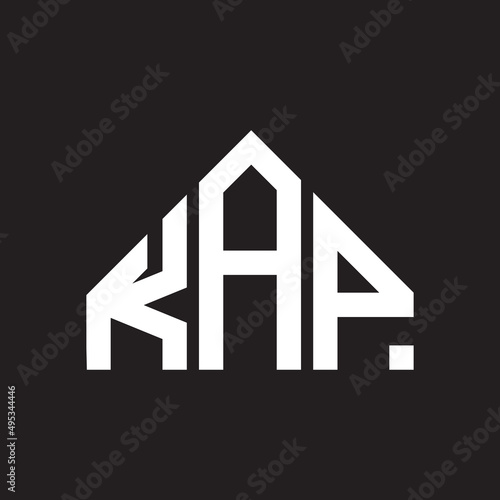 KAP letter logo design on Black background. KAP creative initials letter logo concept. KAP letter design. 
