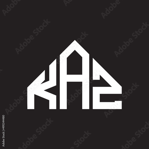 KAZ letter logo design on Black background. KAZ creative initials letter logo concept. KAZ letter design .
