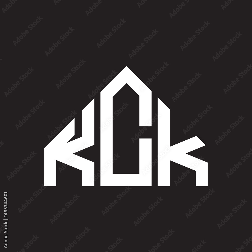 KCK letter logo design on Black background. KCK creative initials letter logo concept. KCK letter design. 
