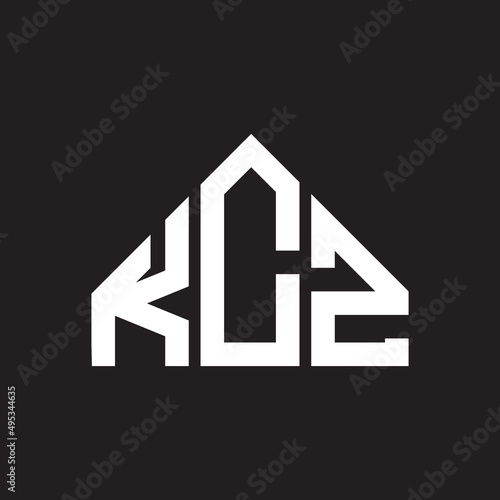 KCZ letter logo design on Black background. KCZ creative initials letter logo concept. KCZ letter design. 