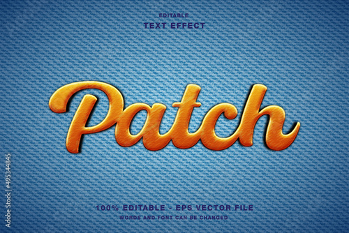 Patch Denim Editable Text Effect
