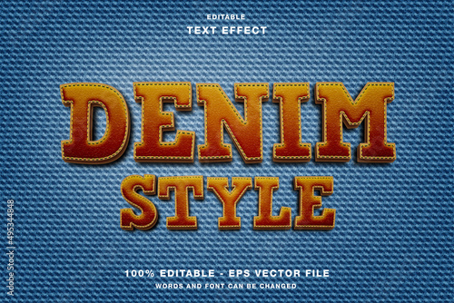 Denim Style Editable Text Effect