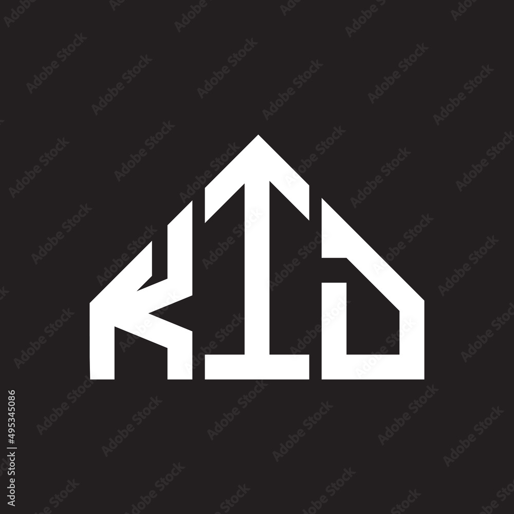 KID letter logo design on Black background. KID creative initials letter logo concept. KID letter design. 
