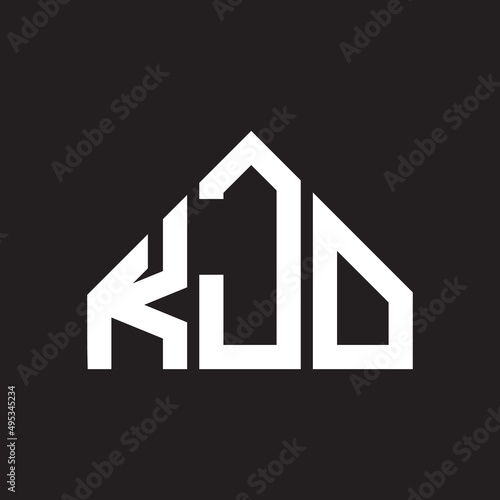 KJO letter logo design on black background. KJO creative initials letter logo concept. KJO letter design.