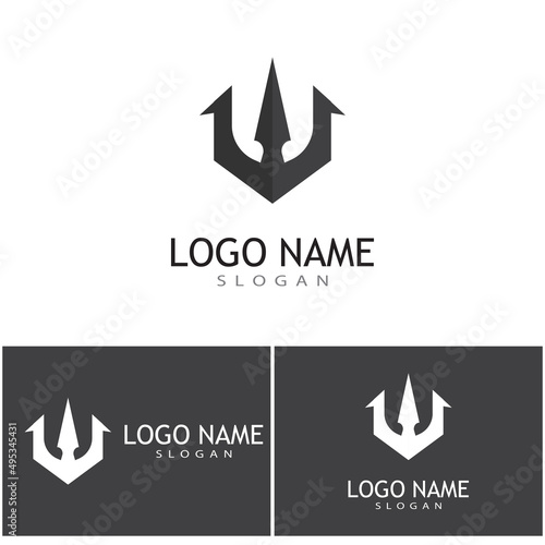 Trident Logo Template vector icon illustration design