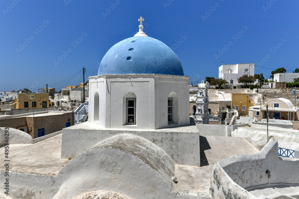Fototapeta premium Panagia ton Eisodion - Megalochori, Santorini, Greece
