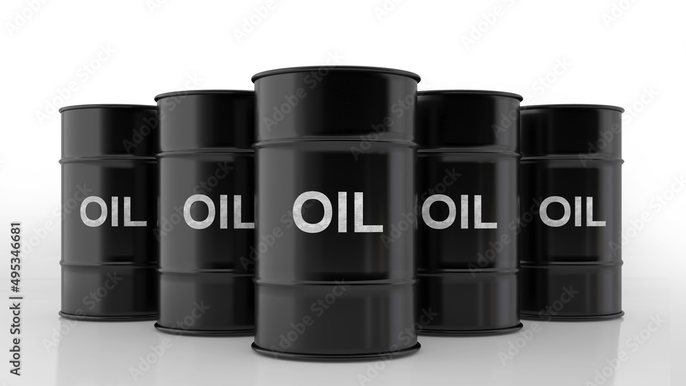 Lots of oil tanks on a white background ,world energy business ,3d rendering Lots of oil tanks on a white background ,world energy business ,3d rendering