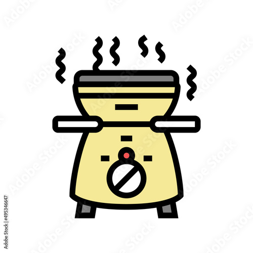 warmer fondue color icon vector. warmer fondue sign. isolated symbol illustration
