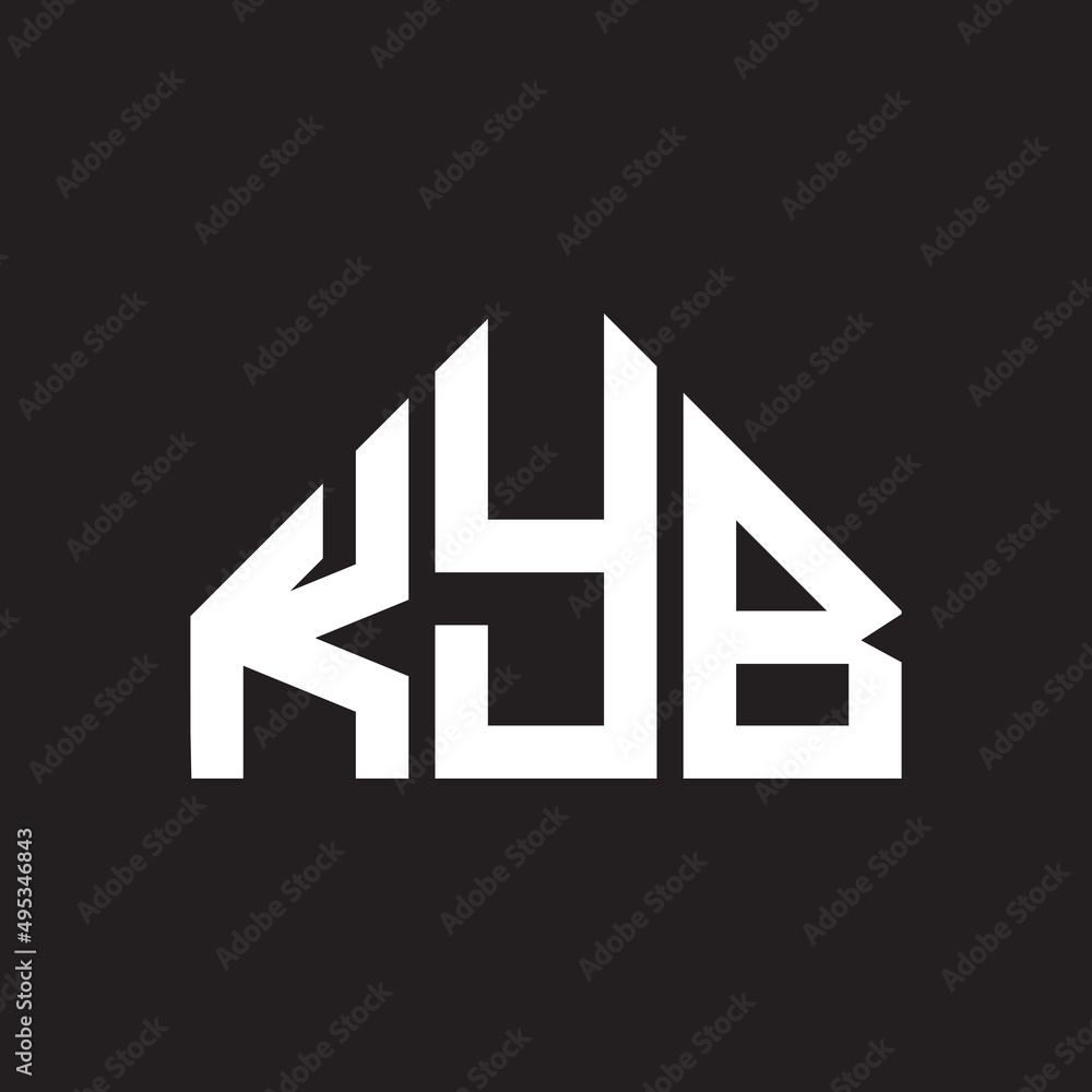 KYB letter logo design on black background. KYB creative initials letter logo concept. KYB letter design. KYB letter logo design on black background. KYB creative initials letter logo concept. KYB letter design.