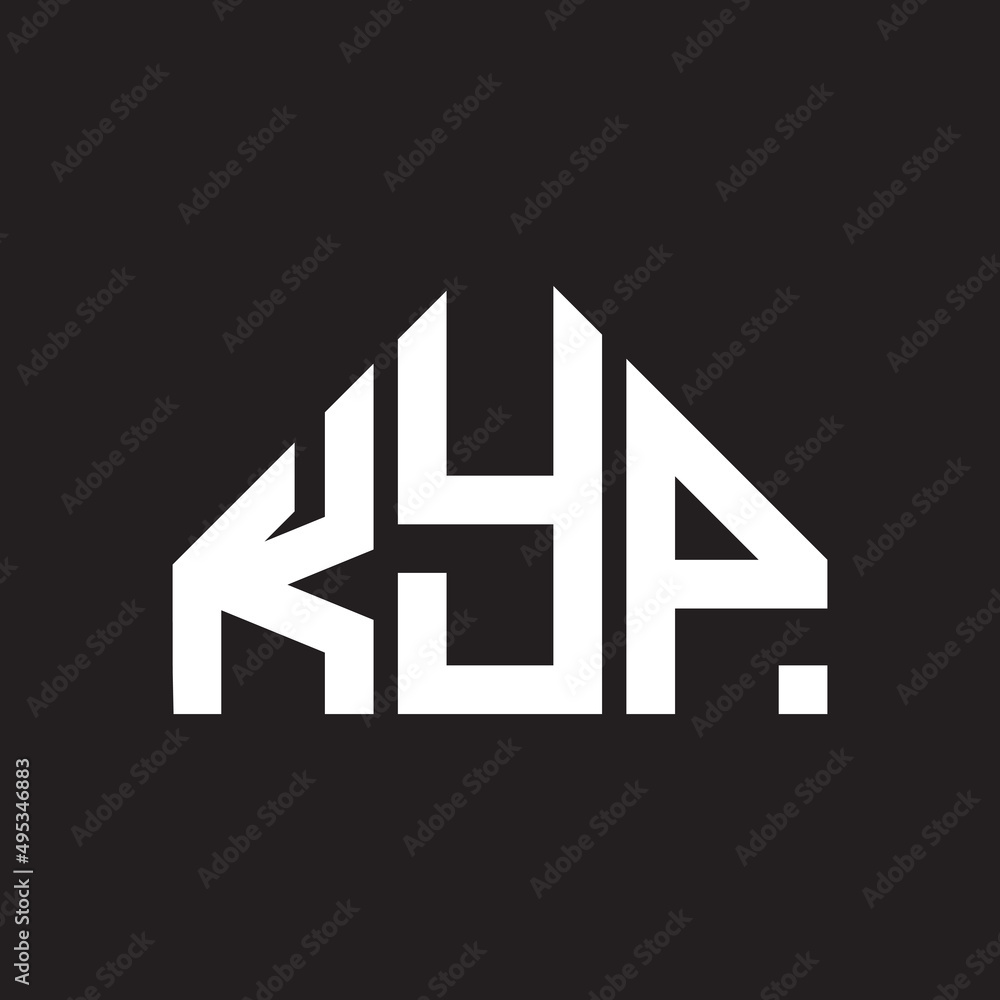 KYP letter logo design on black background. KYP creative initials letter logo concept. KYP letter design. KYP letter logo design on black background. KYP creative initials letter logo concept. KYP letter design.