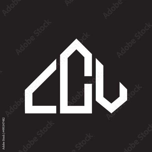 CCV letter logo design on Black background. CCV creative initials letter logo concept. CCV letter design.  photo