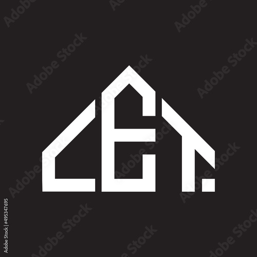 CET letter logo design on Black background. CET creative initials letter logo concept. CET letter design. 