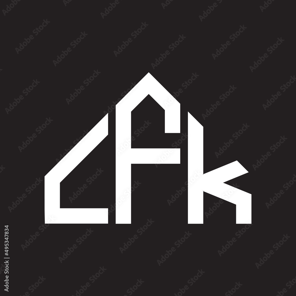CFK letter logo design on Black background. CFK creative initials letter logo concept. CFK letter design. CFK letter logo design on Black background. CFK creative initials letter logo concept. CFK letter design.