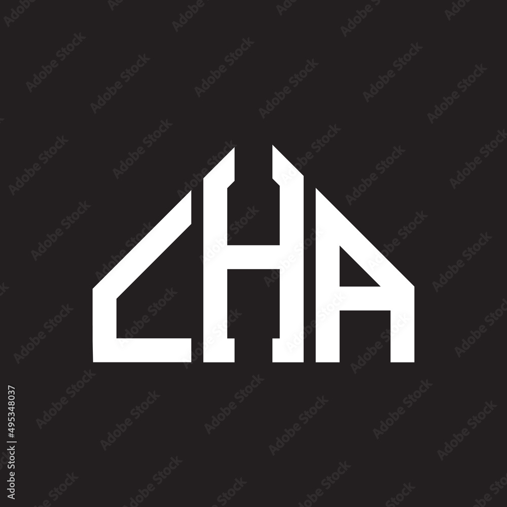 CHA letter logo design on Black background. CHA creative initials letter logo concept. CHA letter design. CHA letter logo design on Black background. CHA creative initials letter logo concept. CHA letter design.