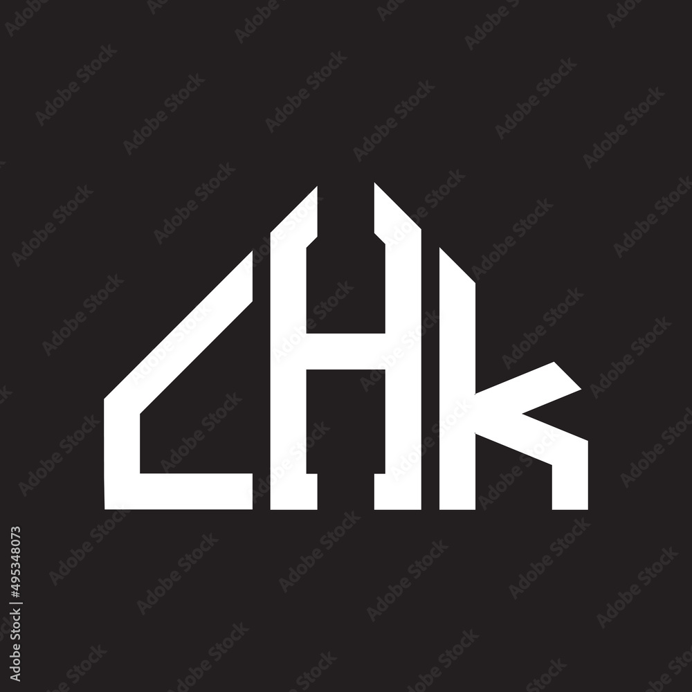 CHK letter logo design on Black background. CHK creative initials letter logo concept. CHK letter design. CHK letter logo design on Black background. CHK creative initials letter logo concept. CHK letter design.