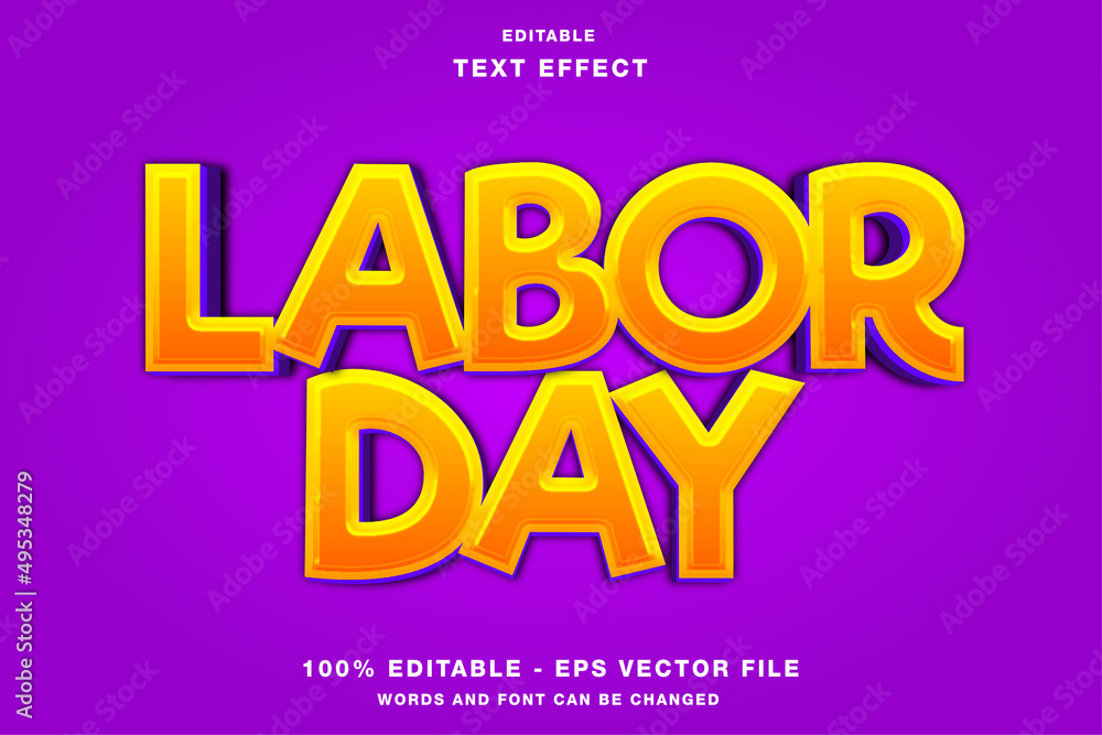 Labor Day 3D Editable Text Effect Labor Day 3D Editable Text Effect