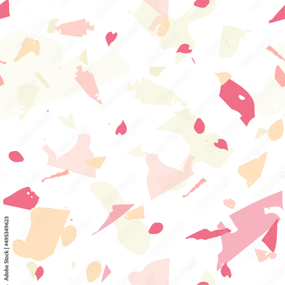 Terrazzo seamless pattern. Orange realistic Terrazzo seamless pattern. Orange realistic