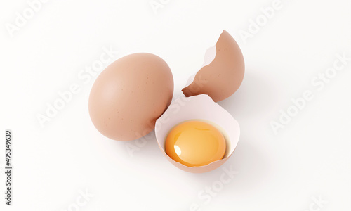 Raw fresh chicken eggs . Closeup macro