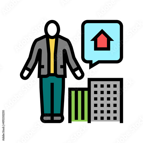 property manager color icon vector. property manager sign. isolated symbol illustration