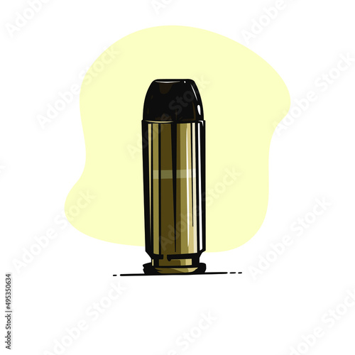 simple 10mm bullet vector illustration
