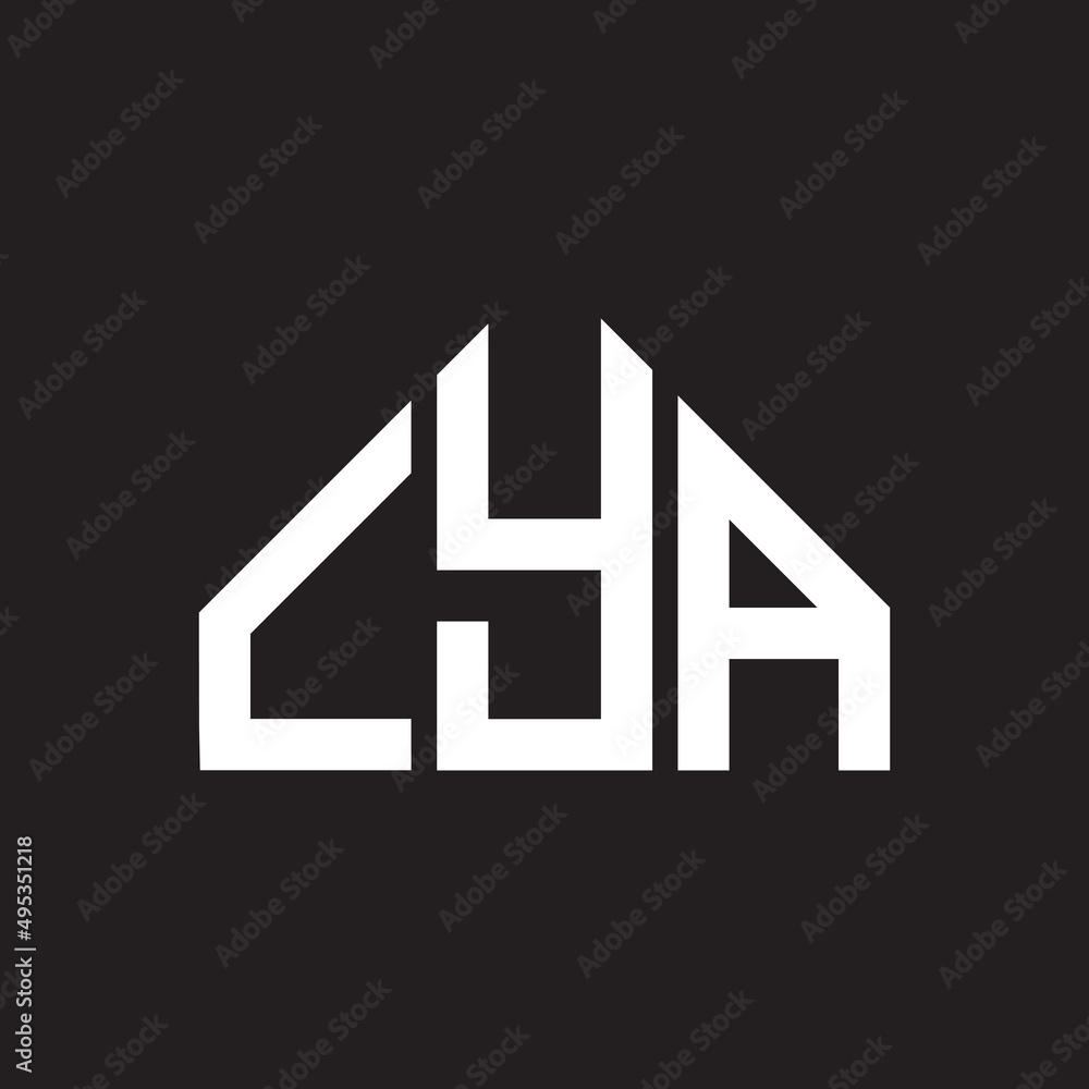LYA letter logo design on black background. LYA  creative initials letter logo concept. LYA letter design.
