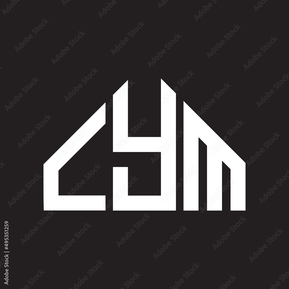 LYM letter logo design on black background. LYM  creative initials letter logo concept. LYM letter design.
