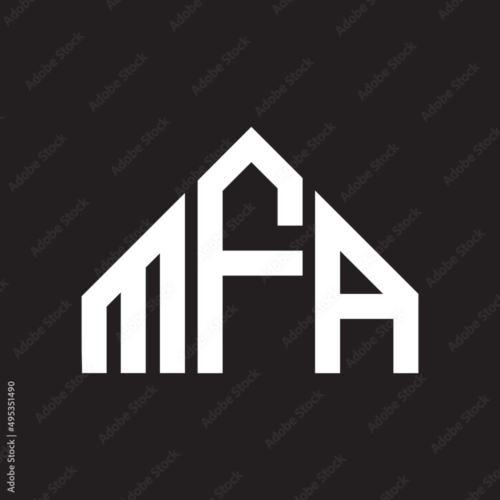 MFA letter logo design on black background. MFA creative initials letter logo concept. MFA letter design.