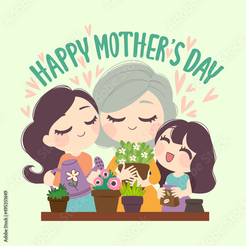 happy mothers day illustration
