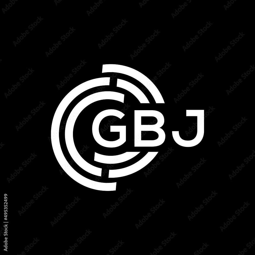 GBJ letter logo design on black background. GBJ creative initials letter logo concept. GBJ letter design. GBJ letter logo design on black background. GBJ creative initials letter logo concept. GBJ letter design.