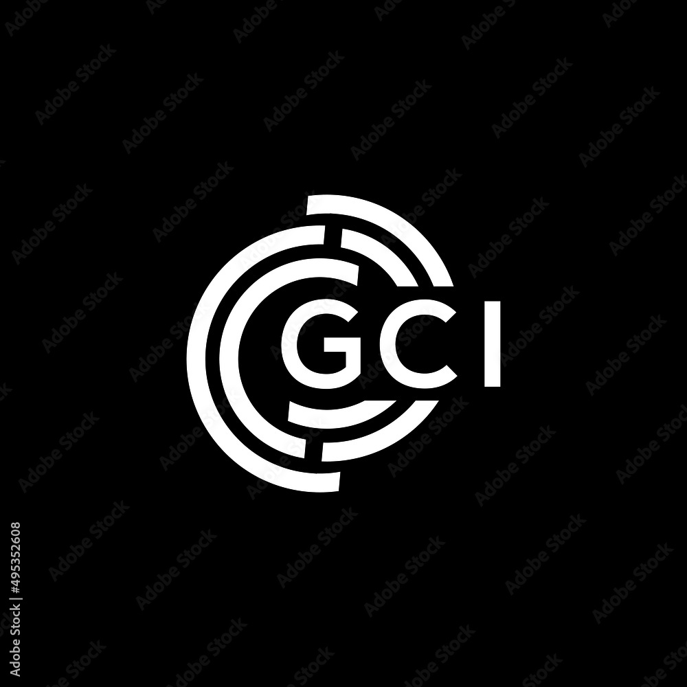 GCI letter logo design on black background. GCI creative initials letter logo concept. GCI letter design. GCI letter logo design on black background. GCI creative initials letter logo concept. GCI letter design.
