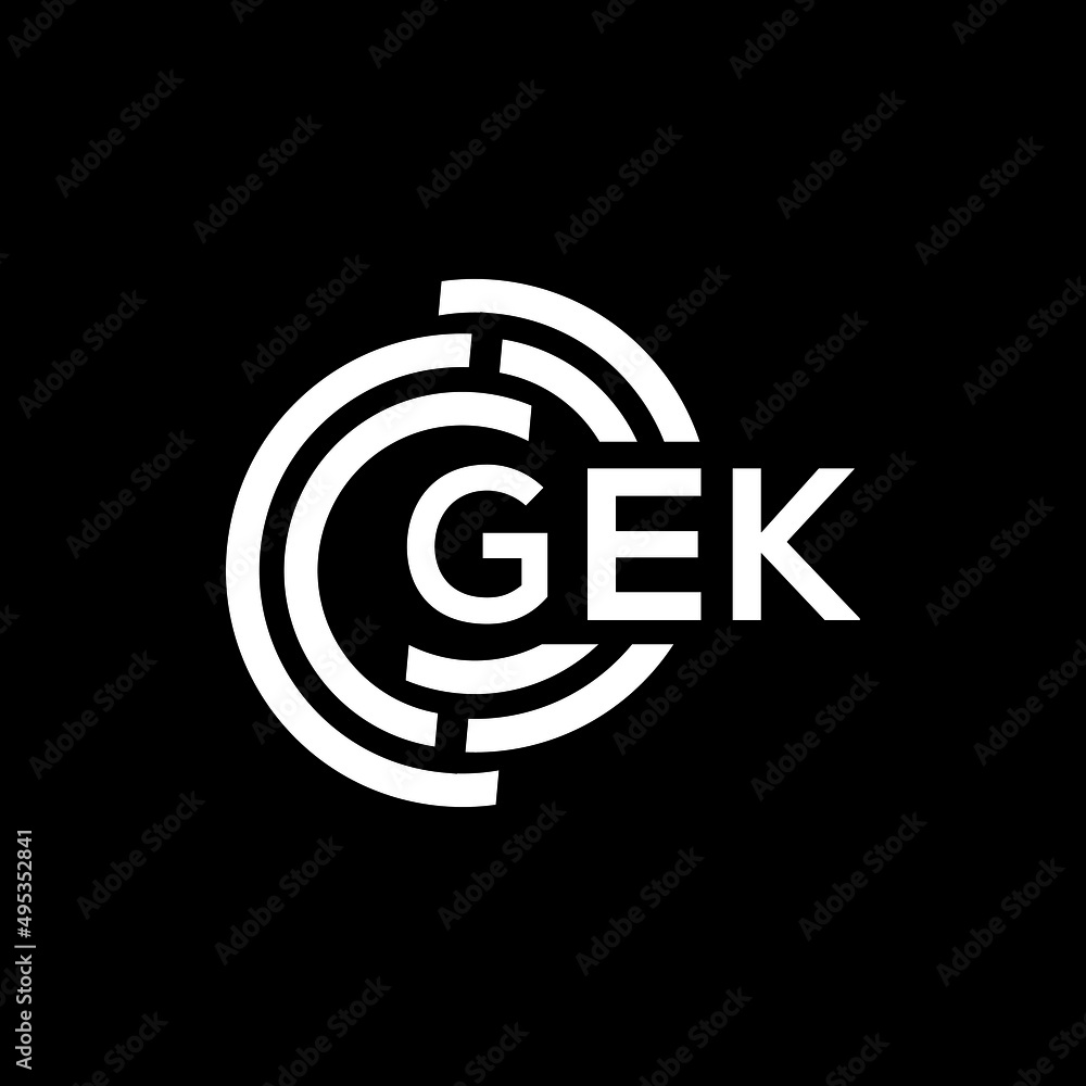 GEK letter logo design on black background. GEK  creative initials letter logo concept. GEK letter design.