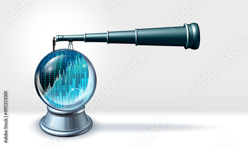 Valokuva Business forecasting and future business forecast concept as a symbol for predic