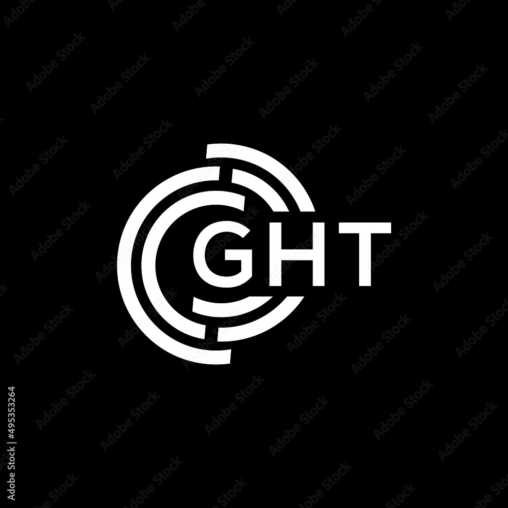 GHT letter logo design on black background. GHT creative initials letter logo concept. GHT letter design. GHT letter logo design on black background. GHT creative initials letter logo concept. GHT letter design.