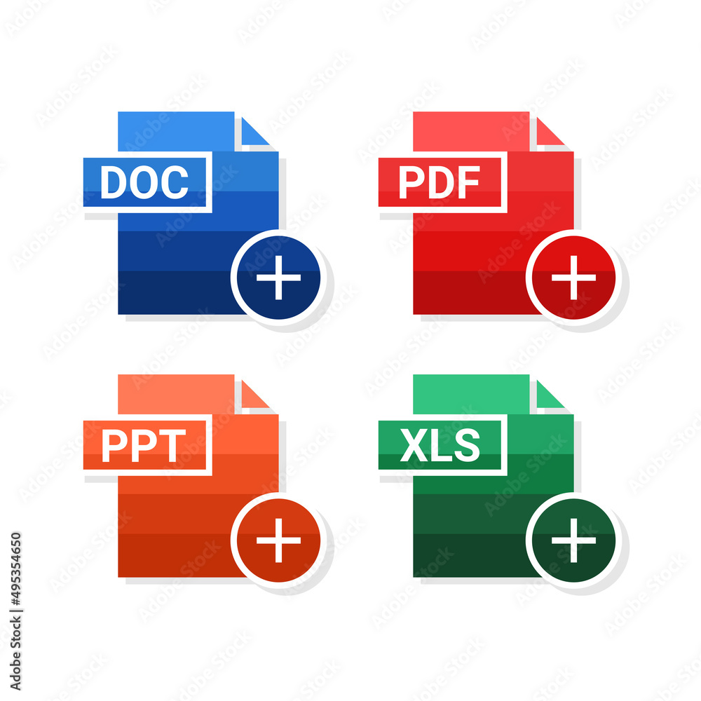Fototapeta premium Add document. File with add plus icon. New document. Vector illustration