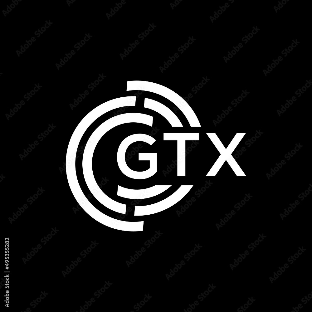 GTX letter logo design on black background. GTX creative initials letter logo concept. GTX letter design. GTX letter logo design on black background. GTX creative initials letter logo concept. GTX letter design.