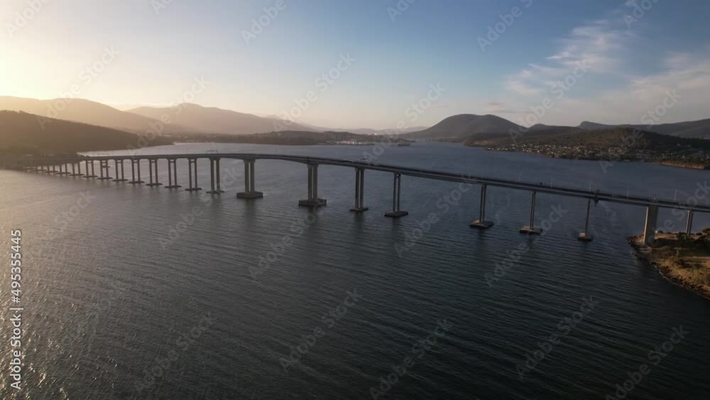 Beautiful shot of Hobart's signature Tasman Bridge Beautiful shot of Hobart's signature Tasman Bridge