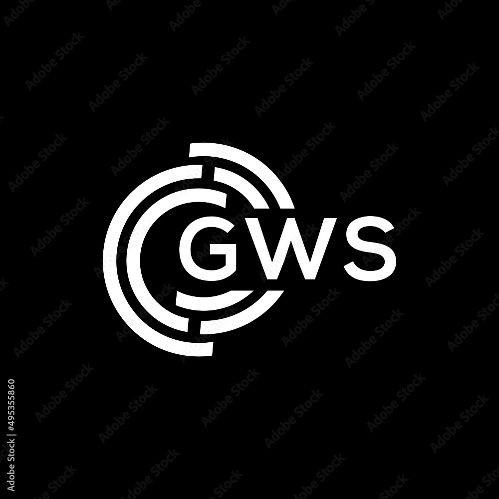 GWS letter logo design on black background. GWS creative initials letter logo concept. GWS letter design. GWS letter logo design on black background. GWS creative initials letter logo concept. GWS letter design.