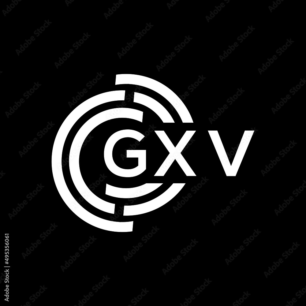 GXV letter logo design on black background. GXV creative initials letter logo concept. GXV letter design. GXV letter logo design on black background. GXV creative initials letter logo concept. GXV letter design.