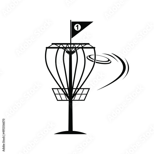 Illustration vector graphic of disc golf logo or icon