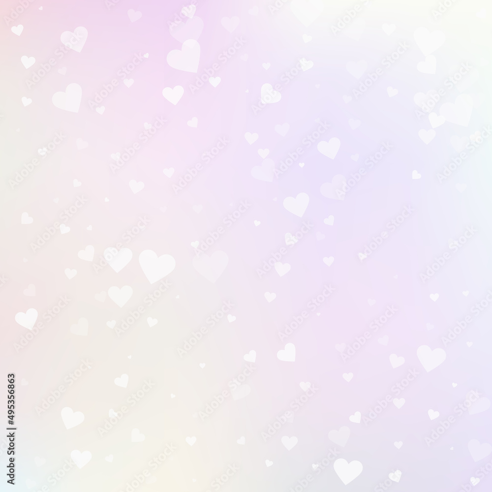White heart love confettis. Valentine's day fallin White heart love confettis. Valentine's day fallin