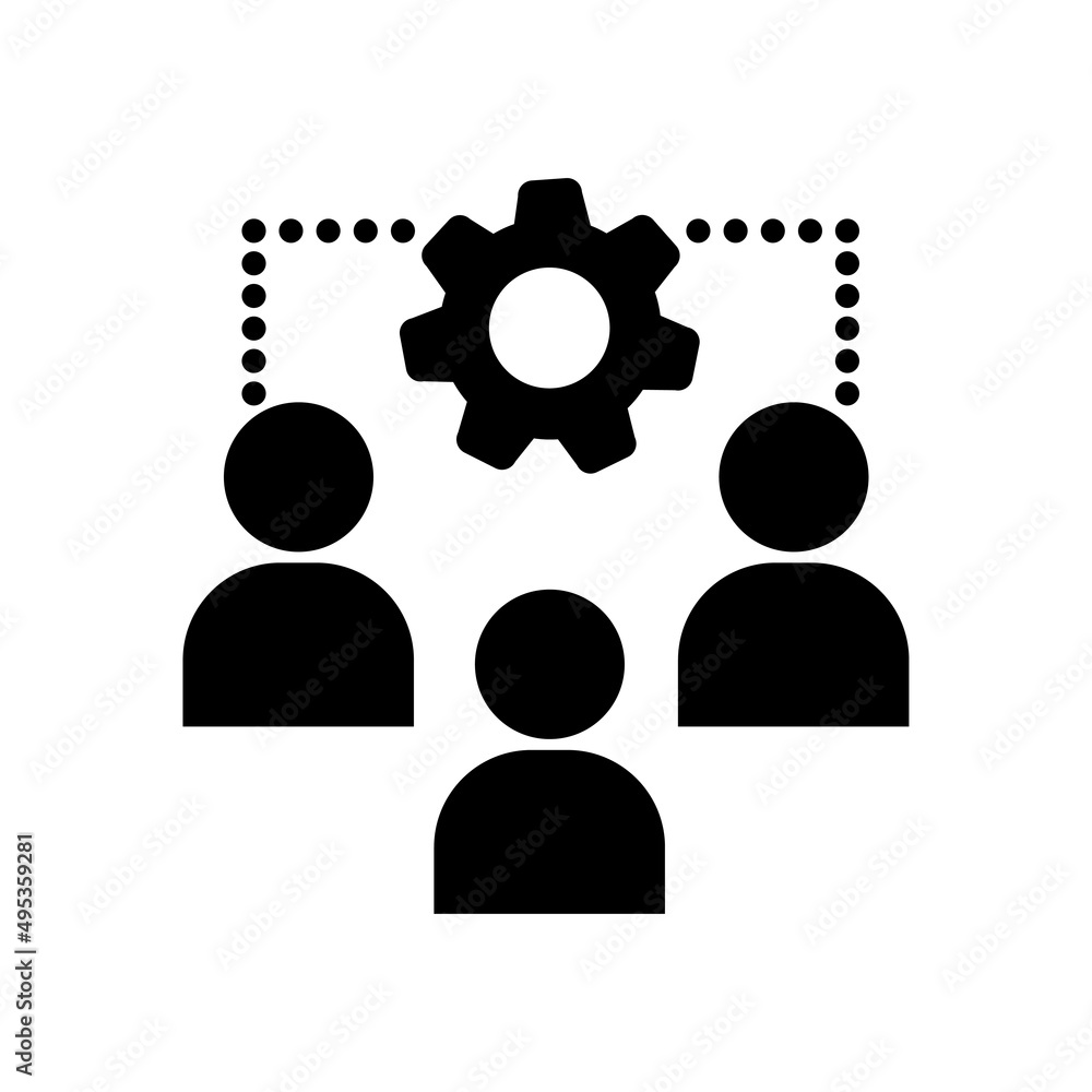 Leader icon process. Teamwork concept. gear icon vector.business concept vector illustration Leader icon process. Teamwork concept. gear icon vector.business concept vector illustration