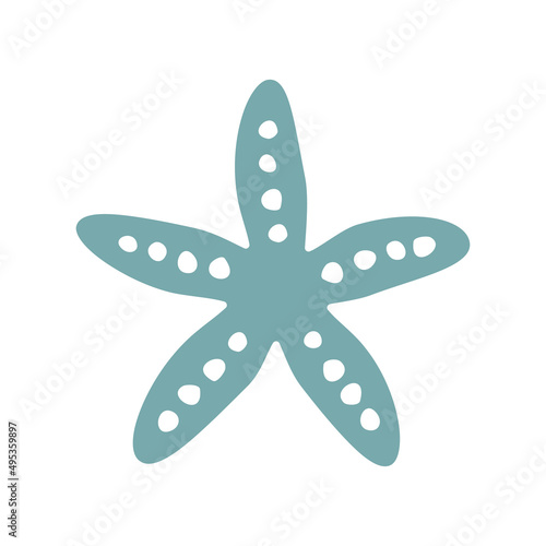 Sea starfish vector single icon  separate isolated illustration